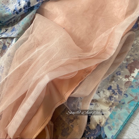 Anthropologie watercolor print tulle underlay maxi ball skirt *shop@iamwarrior - Picture 11 of 15